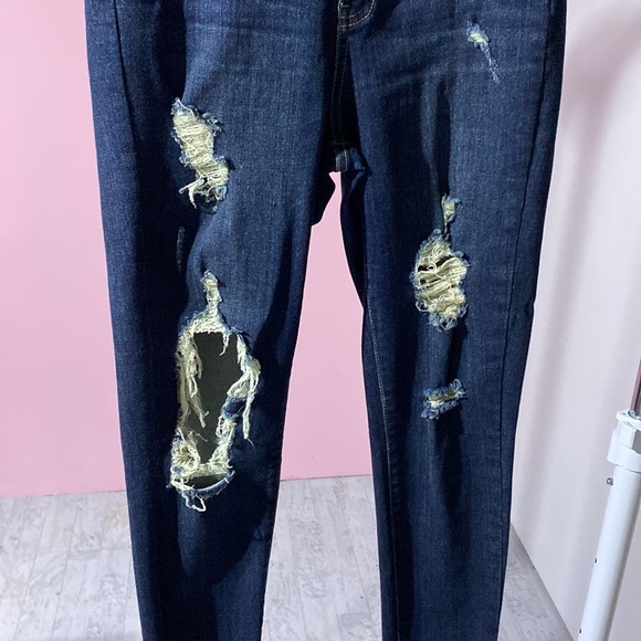 Fashion Nova Jeans 3 distressed high waist skinny summer spring - Picture 4 of 8
